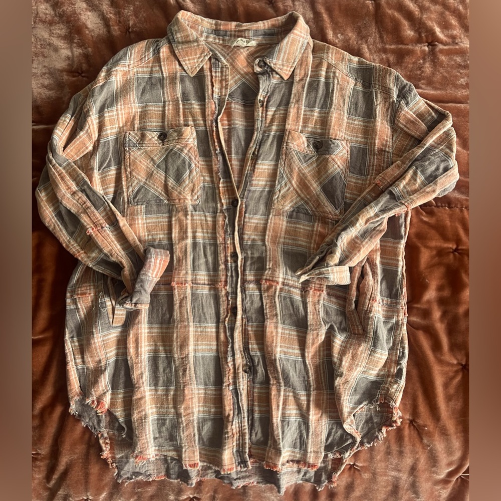 Oli + Hali Orange Flannel